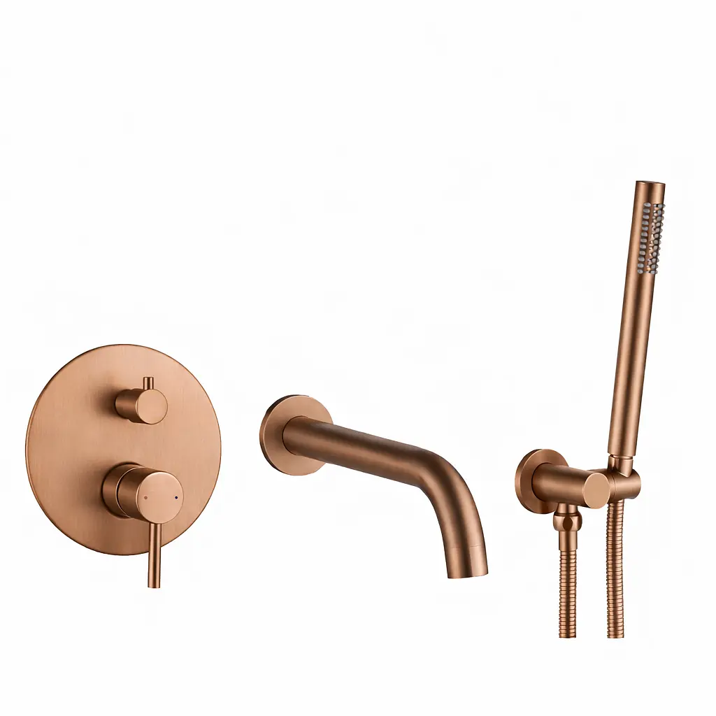 Змішувач для ванни VBI Milano прихованого монтажу brushed copper VBI-050107BC