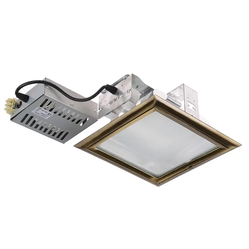 Світильник стельовий Brille врізний DL-10W/2x26W AB 166317 - фото 3