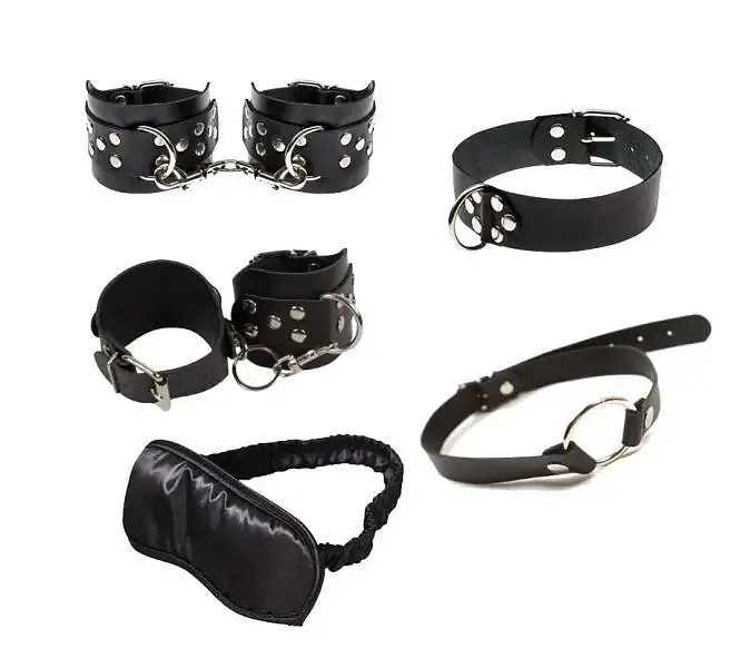 Набір Exxtreme Sex BDSM Leather Set Black - фото 2