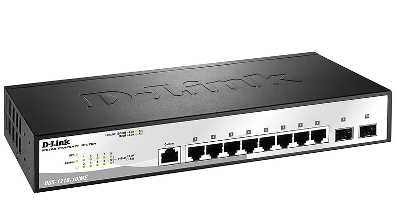 Коммутатор DGS-1210-10/ME 8xGE, 2xSFP D-Link teh0018096 - фото 3