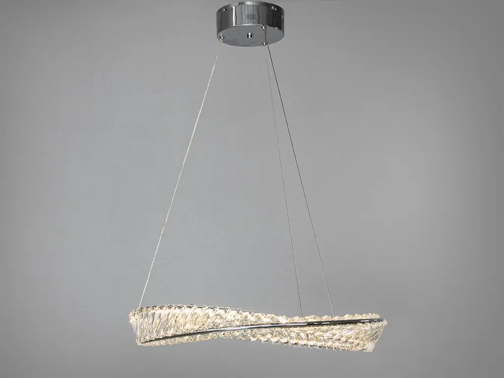 Люстра стельова LED Diasha 548/600CH Crystal 72W, хром, сучасний стиль, висота 115 см, діаметр 60 см - фото 2