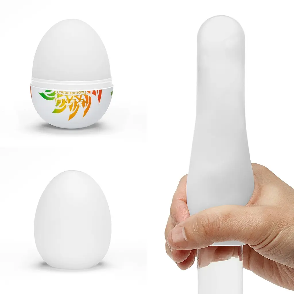 Мастурбатор-яйце Tenga Egg Shiny II Pride Edition, щільний TPE, пробник лубриканту 5 мл, лімітована серія - фото 3
