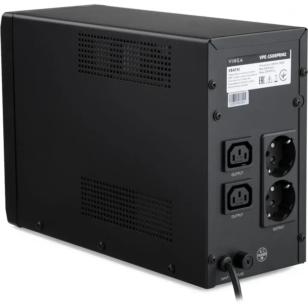 Пристрій безперебійного живлення Vinga LED 1500VA ( VPE-1500PRM2 ) (VPE-1500PRM2) - фото 3