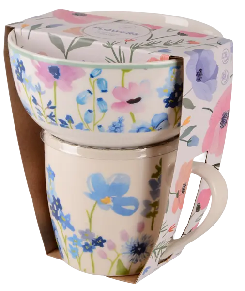 Набір для сніданку Limited Edition Flowers Blue, 2 предмети - фото 4