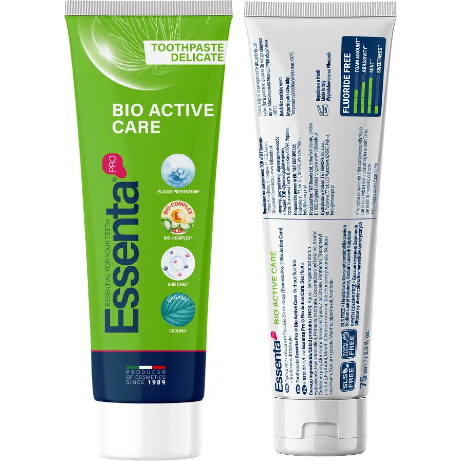 Зубна паста Essenta Pro Bio Active Care/Біо Ектів Кеар 75 мл - фото 3
