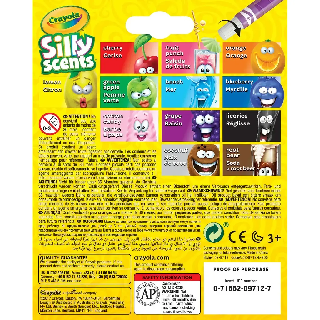 Набір воскової крейди Crayola Silly Scents Твіст ароматизований 12 шт. (52-9712) - фото 4