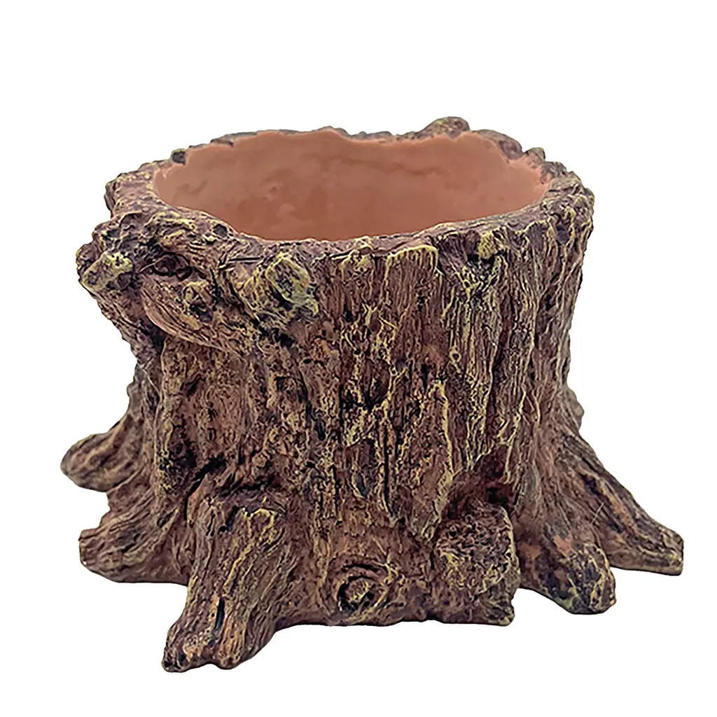Декорація Hobby Wildwood Stump 15x14,5x9 см - декоративний пень, поїлка, горщик для тераріуму (40849) - фото 8