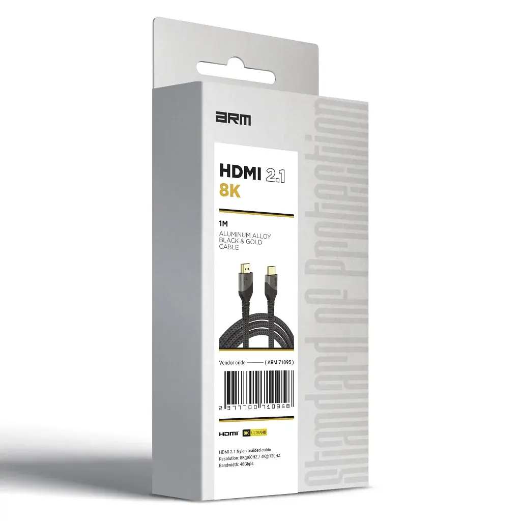 Кабель мультимедійний HDMI M to HDMI M 1.0m V2.1 8K black Armorstandart (ARM71095) - фото 3