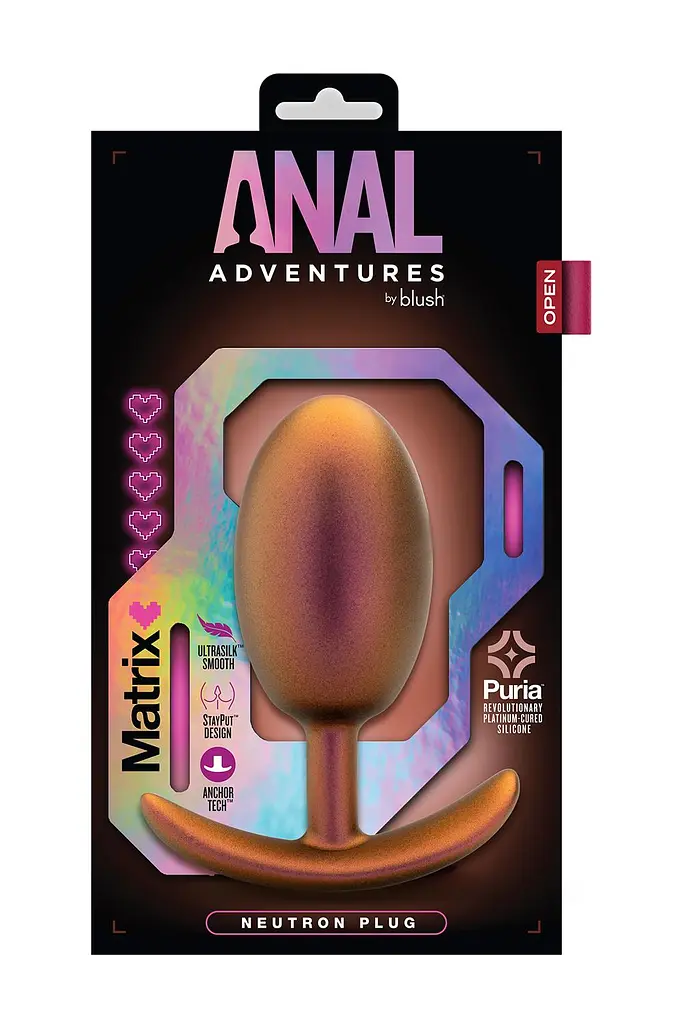 Анальна пробка Anal Adventures Matrix Neutron Plug 10.2 см (помаранчевий) - фото 4