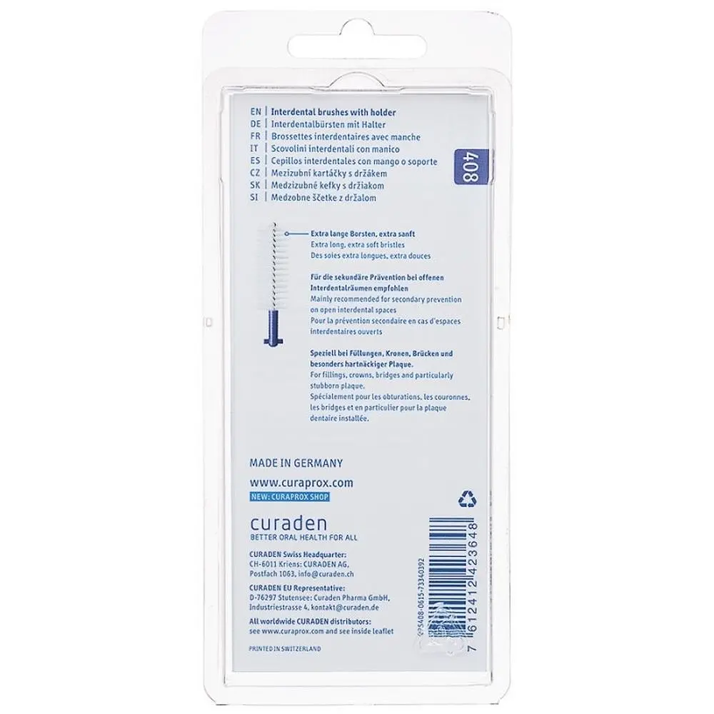 Набір міжзубних щіток Curaprox CPS 408 5 шт. + тримач UHS 451 - фото 2