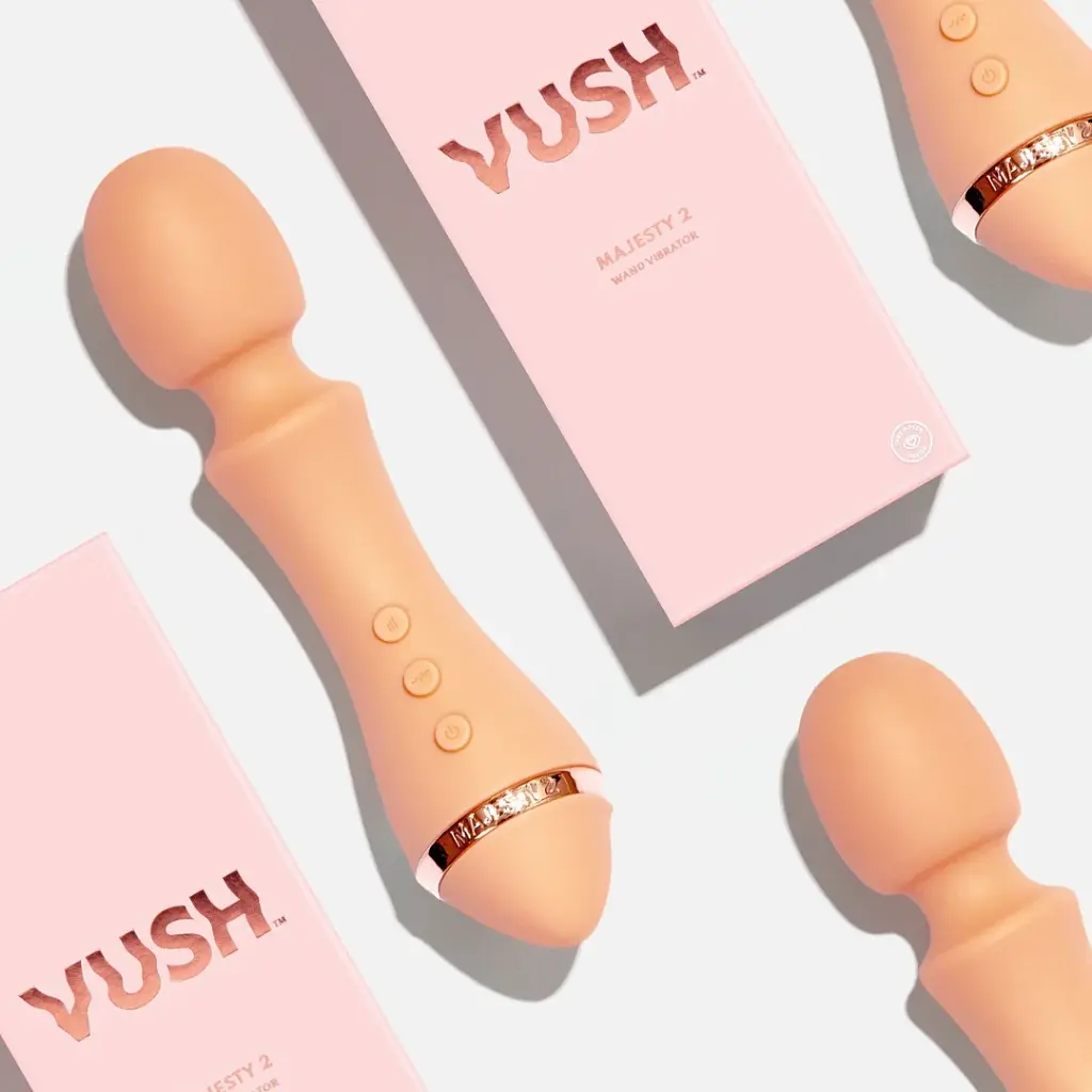 Вібратор Vush Majesty 2, 19.5 см (помаранчевий) - фото 6