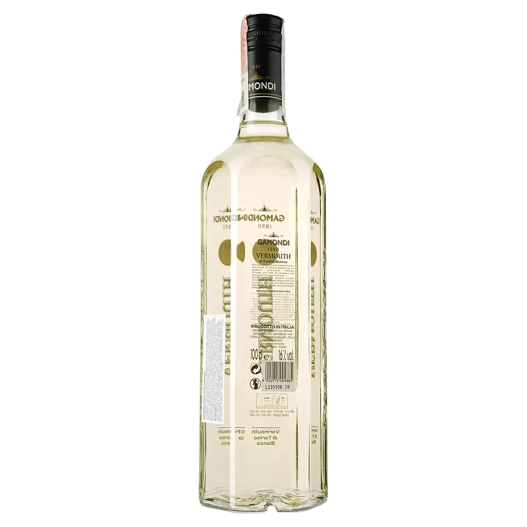 Вермут Gamondi Vermouth Bianco Di Torino белый сладкий 16% 1 л - фото 2