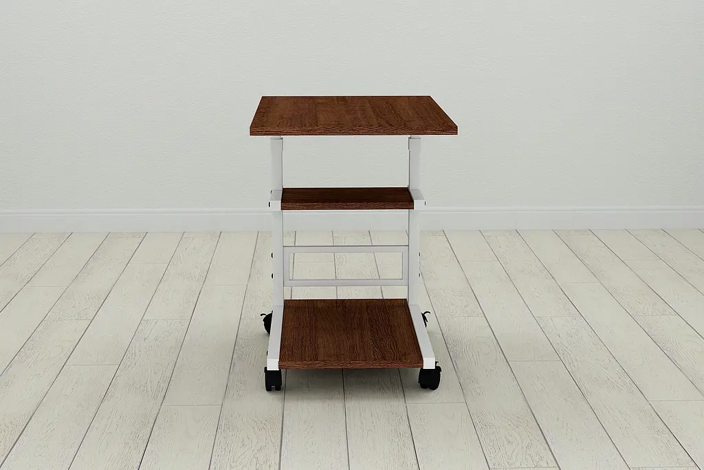 Стол приставной Ferrum-decor Адан 62x40x60 металл Белый ДСП Венге 16мм (FRD-105394) - фото 3