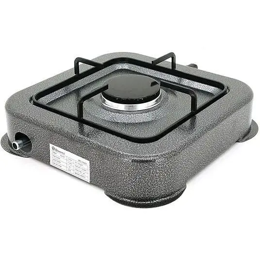 Газова плита одноконфоркова кухонна Domotec MS 6601 настільна Сіра - фото 2