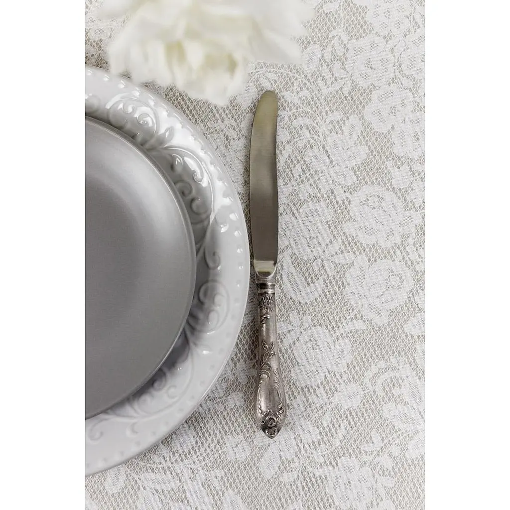 Скатертина Прованс Simfoni Мереживо кругла D-136 см бежева (33613) - фото 5