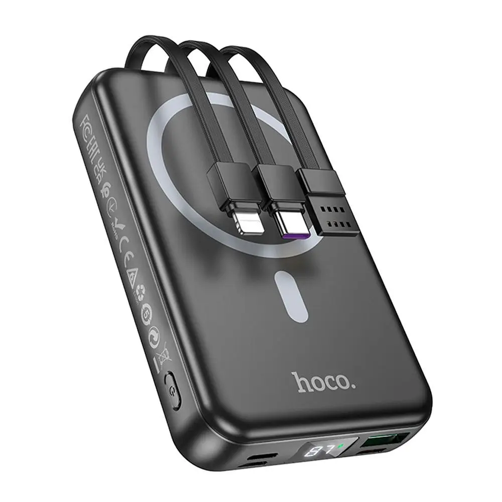 Повербанк з 3 вихідними роз'ємами 10000 mAh 22.5W + PD20W Hoco DB59 Guardian - фото 7