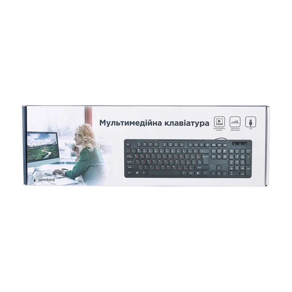 Клавіатура Gembird KB-MCH-04-UA USB Black (KB-MCH-04-UA) - фото 4
