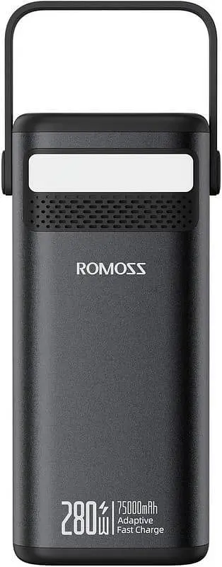 Акумулятор портативний зовнішній 280 ВТ - Romoss Romoss 75000mAh PMT75 280W (PMT75-1E2-2113H) - фото 2