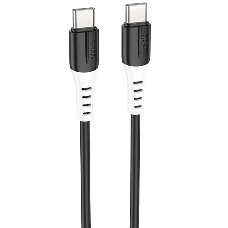 Дата кабель Hoco X82 Silicone Type-C to Type-C 60W (1m) Black