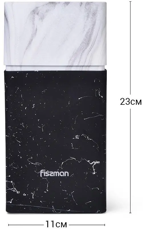 Колода-подставка для ножей Marble пластик Fissman 11х23 см kuh0007460 - фото 3