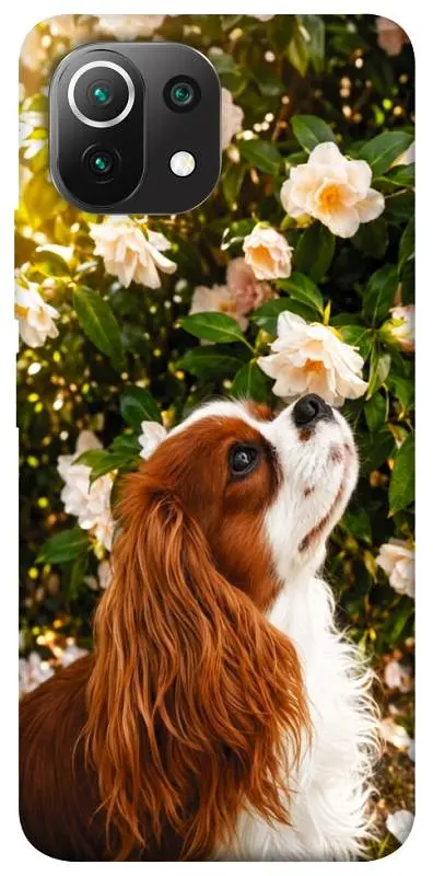 TPU чохол Demsky Flower spaniel для Xiaomi Mi 11 Lite