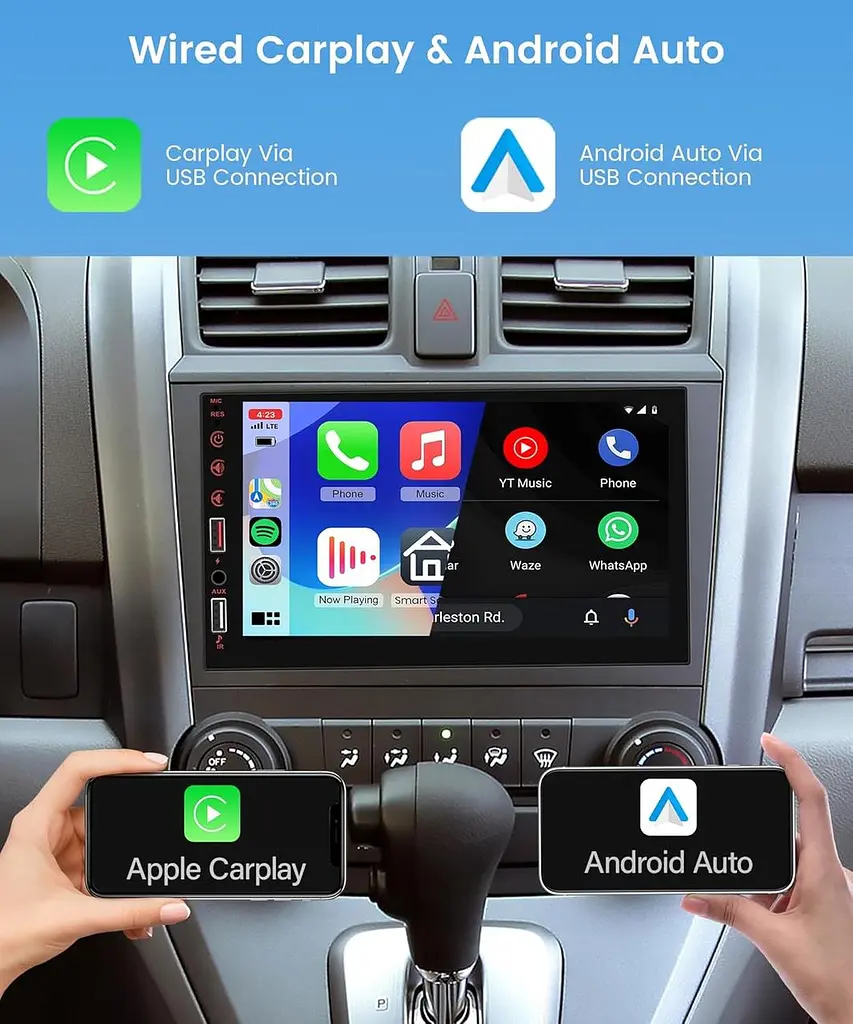 Автомагнітола Rimoody 2DIN 7" IPS з Wireless CarPlay та Android Auto - фото 4