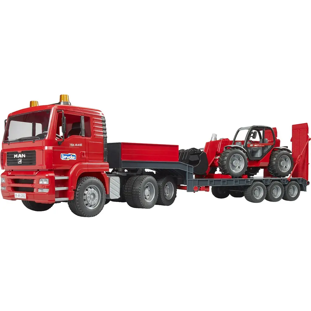 Ігровий набір Bruder Тягач MAN TGA з причепом та телескопічний навантажувач Manitou MLT 633 1:16 (02774) - фото 9