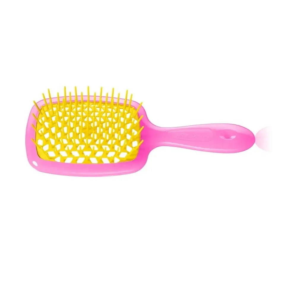 Гребінець SMALL SUPER BRUSH Рожевий з жовтим Janeke - фото 2