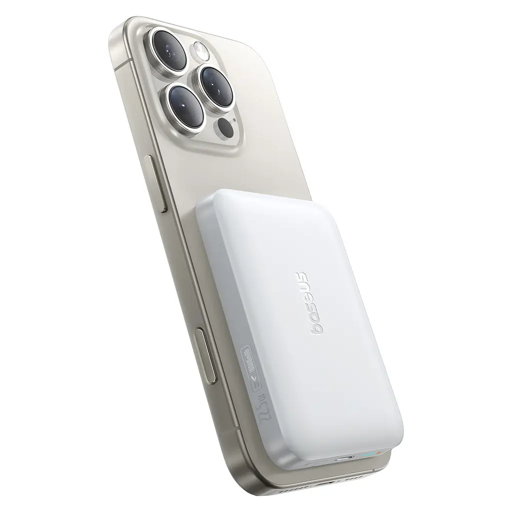 Зовнішній MagSafe акумулятор Baseus EnerFill FM11 Ultra-Mini Power Bank 10000mAh 22.5W White - фото 5