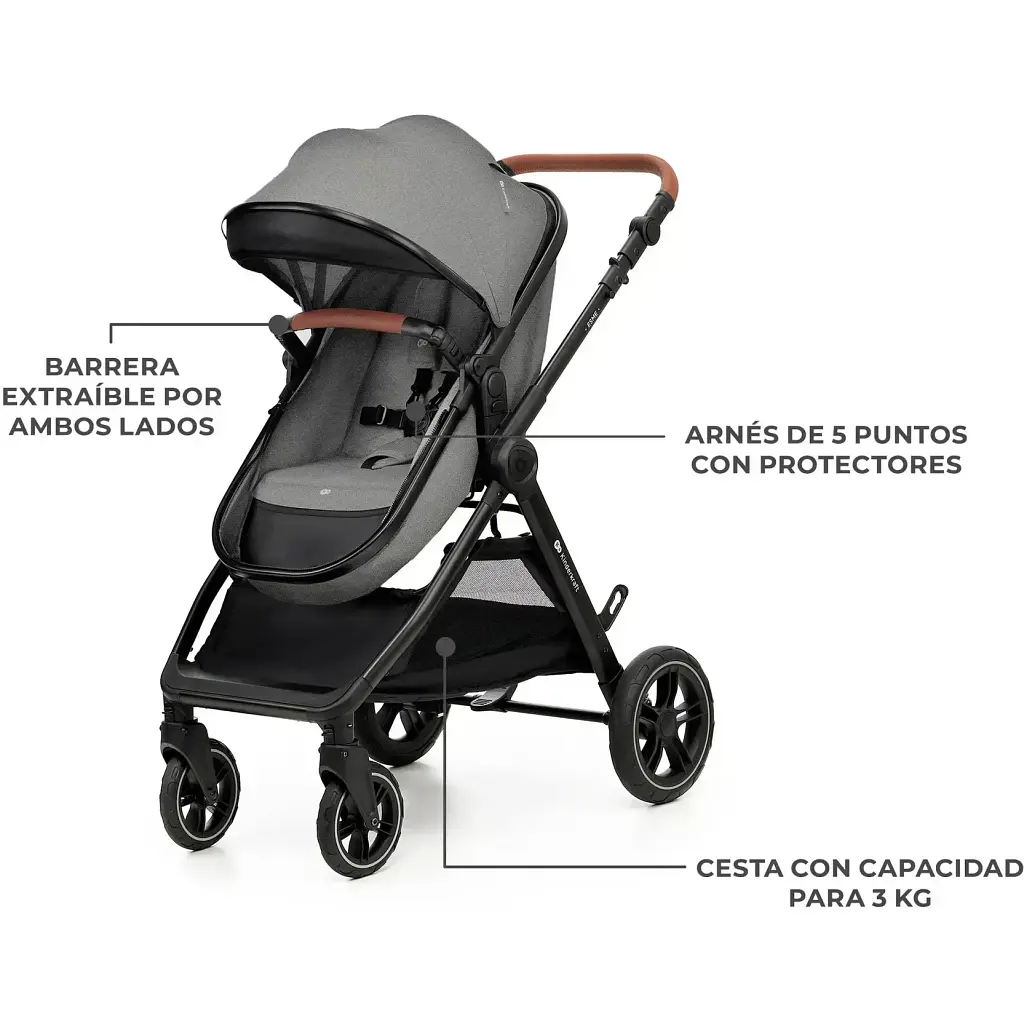 Універсальна коляска 2 в 1 Kinderkraft Esme Grey (KSESME00GRY2000) - фото 2