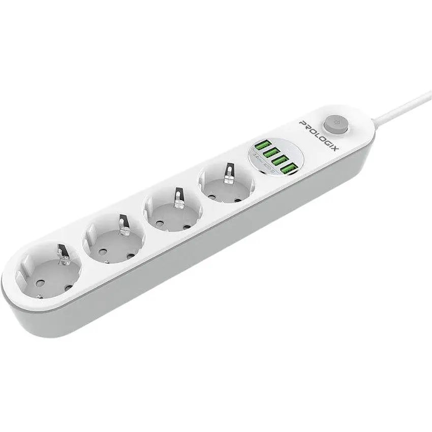 Сетевой фильтр-удлинитель ProLogix SE-4432W Premium 4 розетки 4xUSB 2 м - фото 3
