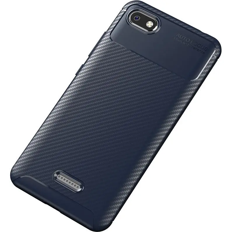 Чохол-накладка Toto TPU Carbon Fiber 1.5 mm Case Xiaomi Redmi 6A Dark Blue - фото 2