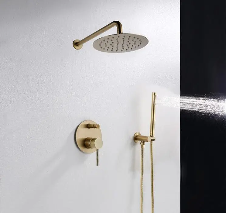 Душевая система скрытого монтажа Rea Lungo gold + BOX золото REA-P4110, Золотой - фото 5