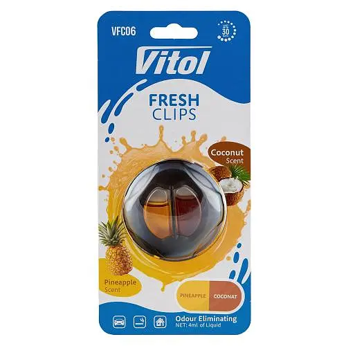 Освіжувач повітря Vitol Fresh Clips Pineapple+Coconat