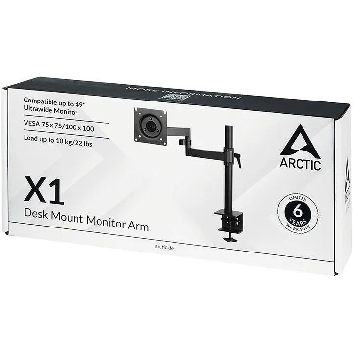 Настільне кріплення для монітора Arctic X1 24-43` Black (AEMNT00061A) [134148] - фото 6