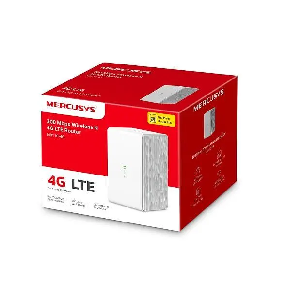 Точка доступа с функцией маршрутизации, сетевое оборудование 300MBPS 4G LTE MB110-4G MERCUSYS - фото 3