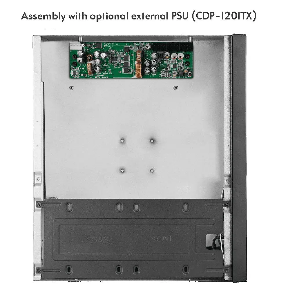 Корпус Chieftec COMPACT IX-06B-OP mATX, без БЖ, SLIM FF (IX-06B-OP) - фото 2