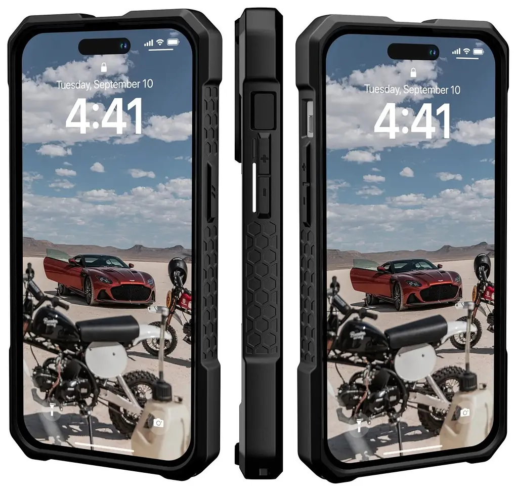 Оригінальний протиударний чохол UAG Monarch Pro MagSafe для iPhone 14 Pro Black (114030114040) - фото 10