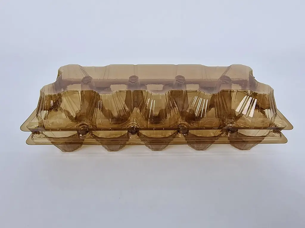 Упаковка для курячих яєць , 10 комірок, 50 шт, форма прямокутна, колір коричневий, ПЕТ для зберігання і транспортування - фото 4