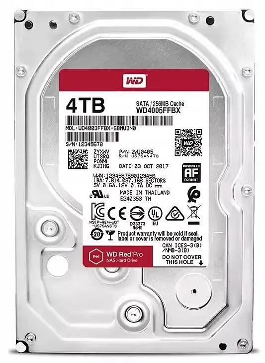 Накопитель HDD WD SATA 4,0 ТБ Red Pro NAS 7200 об/мин 256 МБ (WD4005FFBX) - фото 2