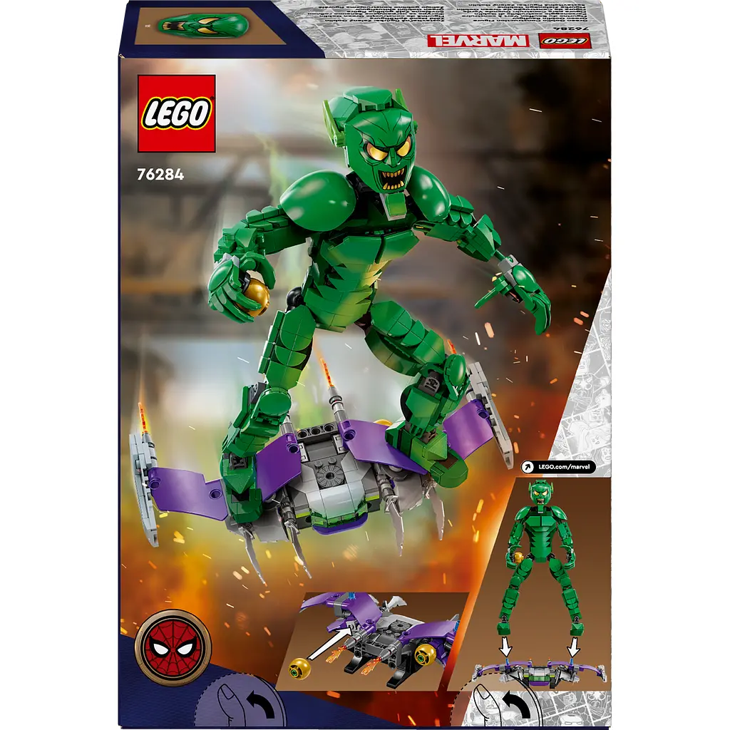 Конструктор LEGO Super Heroes Marvel Фігурка Зеленого гобліна для складання 471 деталь (76284) - фото 9