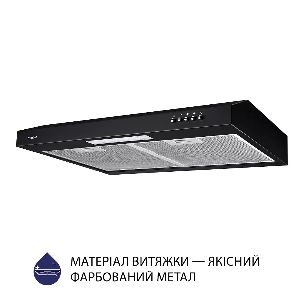 Витяжка плоска Minola HPL 612 BL - фото 3