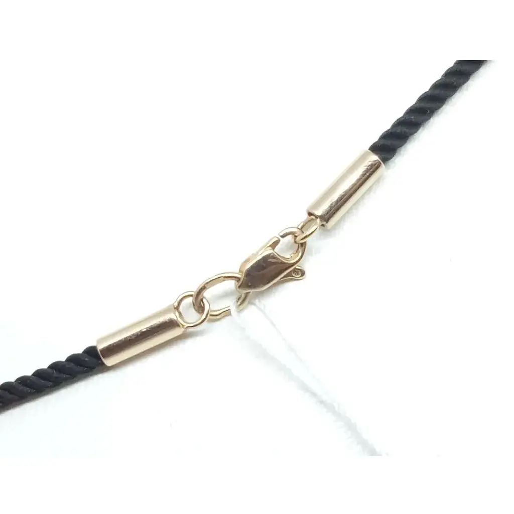 Ювелирный шнурок из текстиля Tango с золотыми вставками. 950086 40 - фото 3