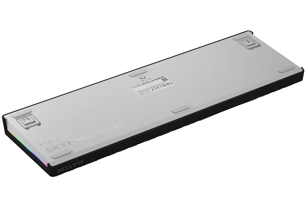 Клавіатура ігрова механічна HATOR HTK-3100-UA Skyfall 100 Wireless Aurum Lemon Switch USB, 2,4 ГГц, BT 5.3 Black-White - фото 5