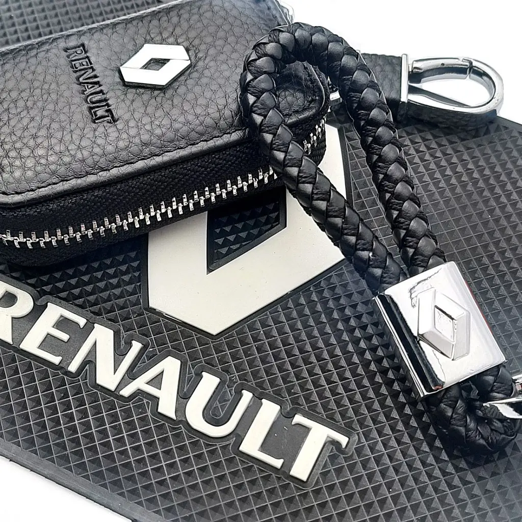 Автонабір №33 для Renault / килимок панелі / брелок з карабіном і чохол для автоключів з логотипом - фото 2