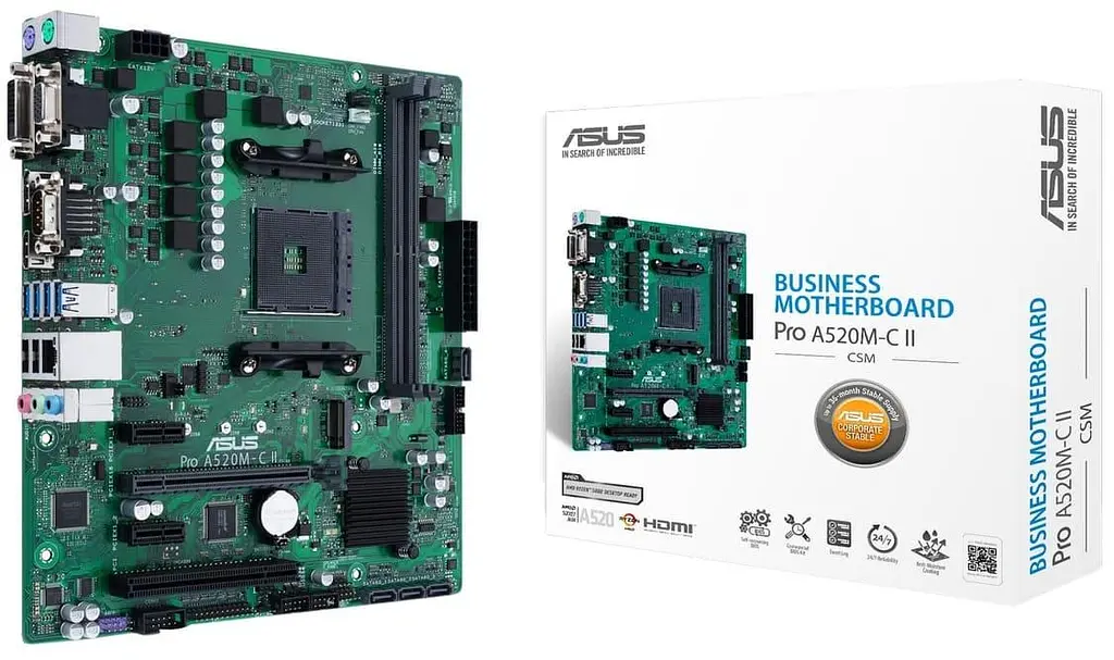 Материнська плата ASUS PRO A520M-C II/CSM (PRO A520M-C II/CSM) (Socket AM4, AMD A520, Micro-ATX) - фото 5
