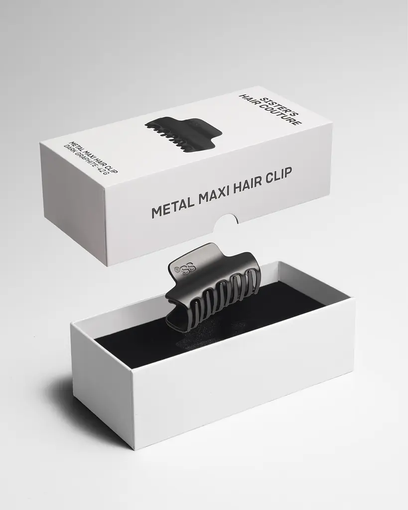 Заколка для волосся Sister's Aroma Matte dark graphite Maxi металева 50 г - фото 3