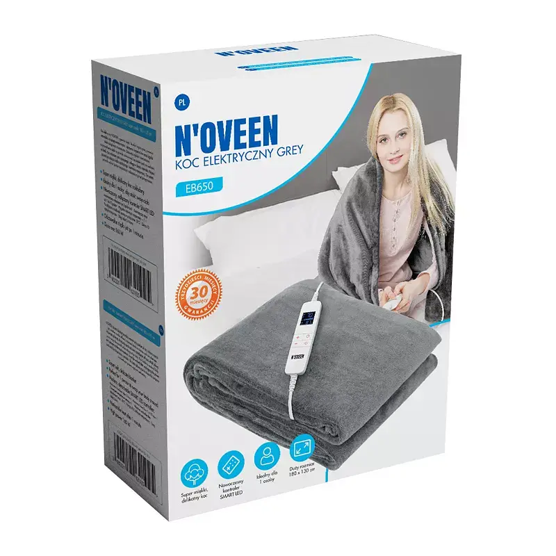 Электрическое одеяло N'oveen EB650 180x130 см Grey  - фото 6