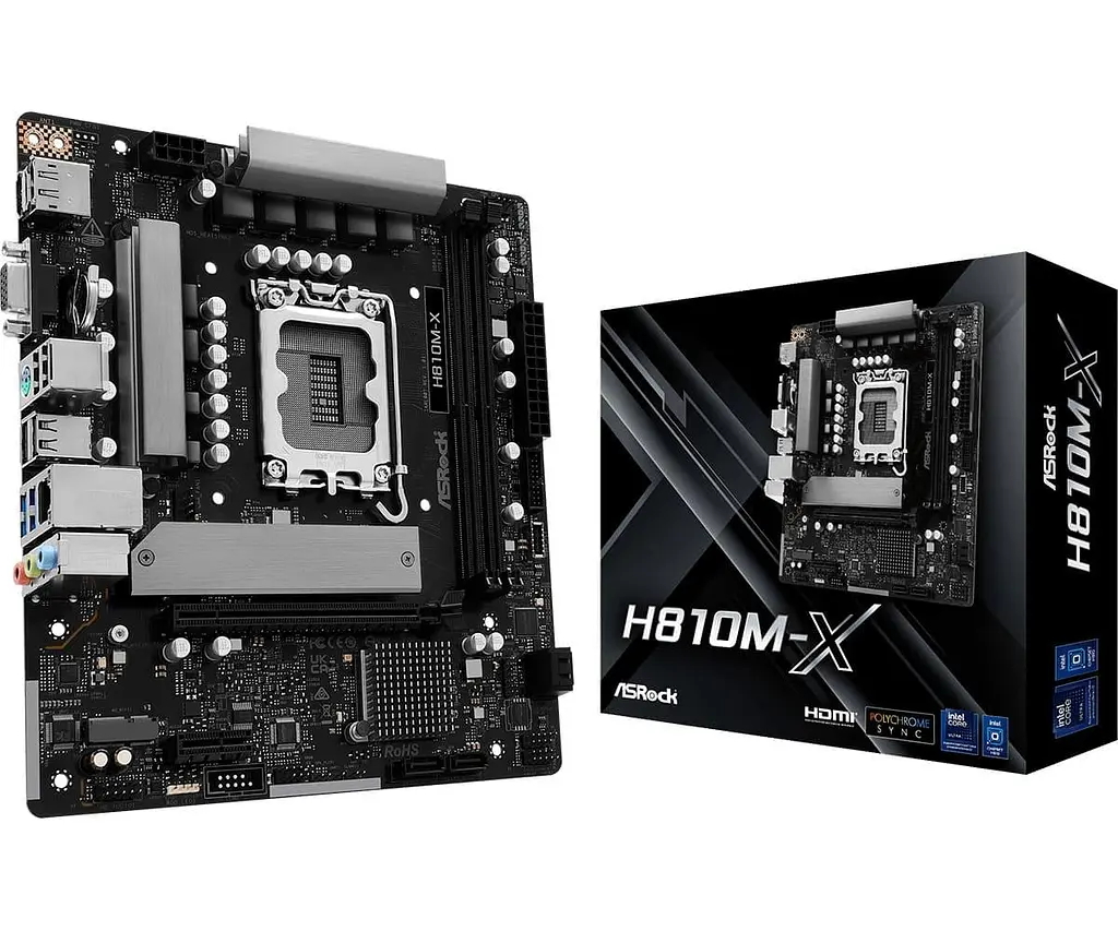 Материнська плата ASRock H810M-X (H810M-X) (Socket 1851, Intel H810, Micro-ATX) - фото 5