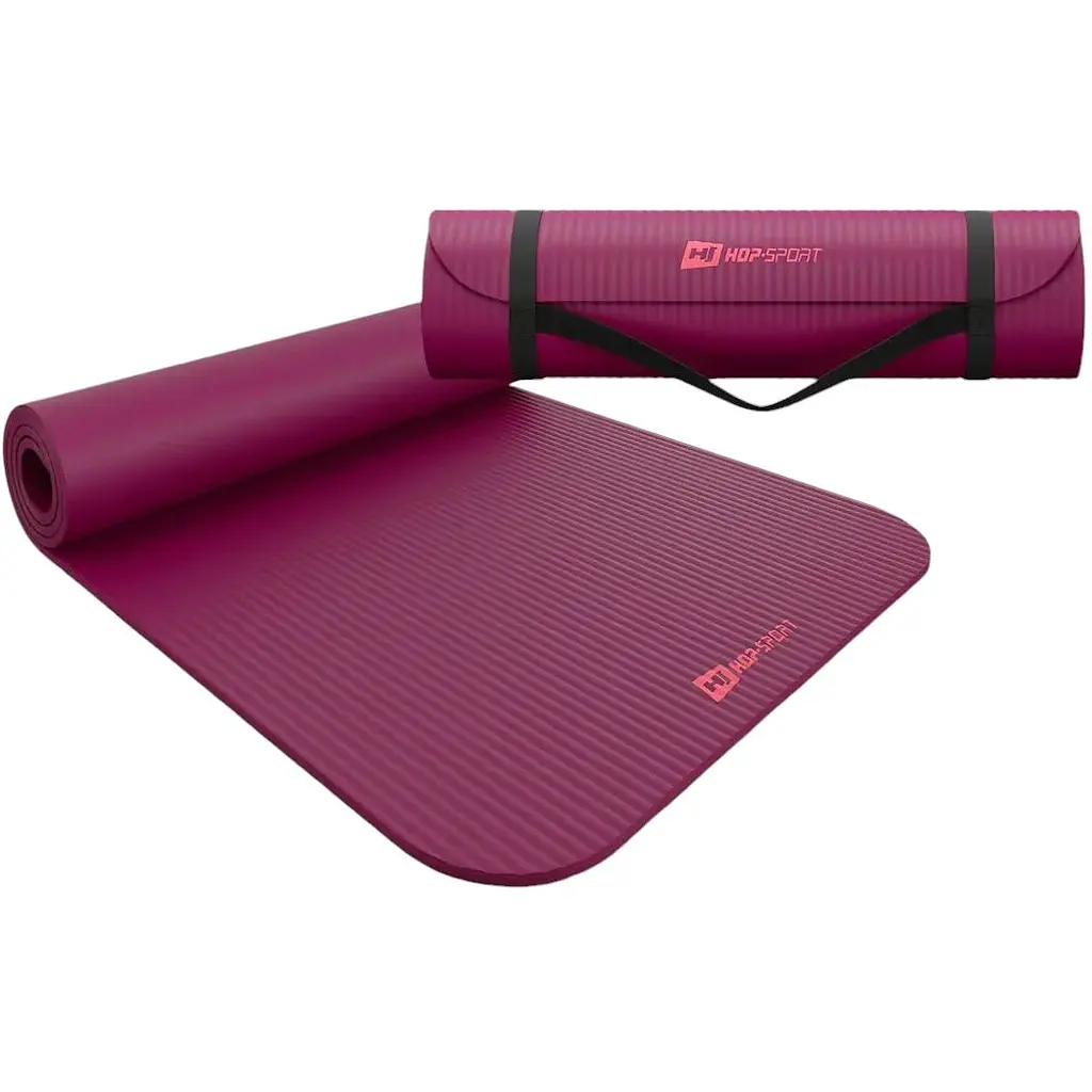 Килимок для йоги Hop-Sport HS-NB010GM NBR 1 см ягідний - фото 6